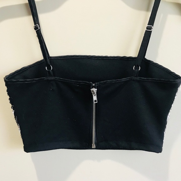 Sequined Rave Crop Top - Picture 2 of 2